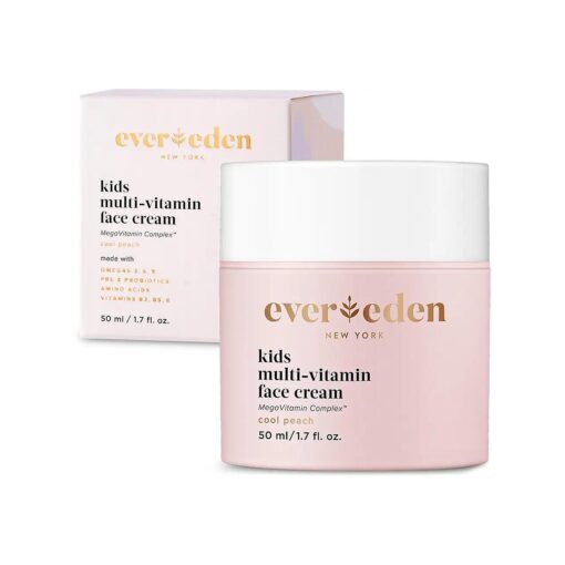 Evereden Kids Face Cream : Cool Peach, 1.7 oz, | Kids Face Lotion | Clean and Non-Toxic Kids Face Moisturizer | Multi-Vitamin Skin Care for Kids