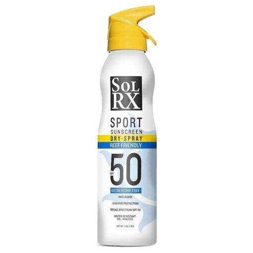 SPORT SPRAY SPF 50 Sunscreen Spray SPF50, Reef Friendly, Broad Spectrum Sunscreen for Face and Body, Oxybenzone Free