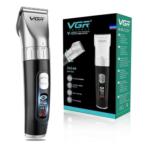 VGR Hair Clippers, Professional Hair Cutting Kit for Men, USB Cord/Cordless Rechargeable Hair Trimmer Set with LED Display, Model V-069