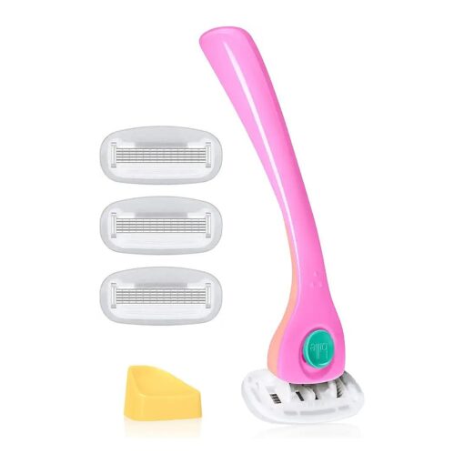 Billie Razors for Women Shave Kit - Women 's Razor + 4 x 5-Blade Razor Refills + Magnetic Holder - Malibu