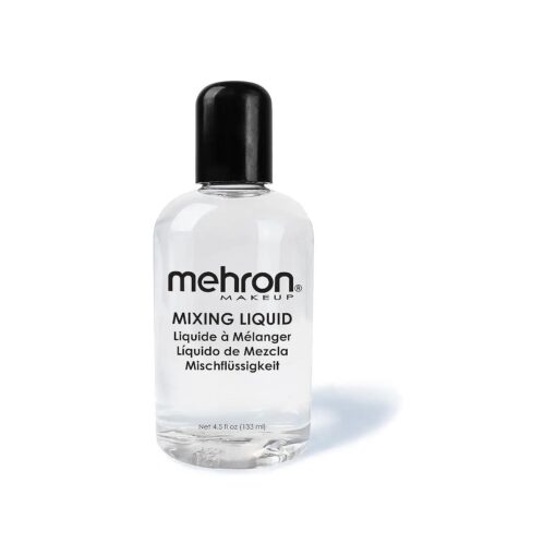 Mehron Makeup Mixing Liquid | Water Resistant For All Day Wear | Multi-Use Makeup Transformer | Eyeliner Mixing Medium | Clear 4.5 fl oz ( 133 ml )