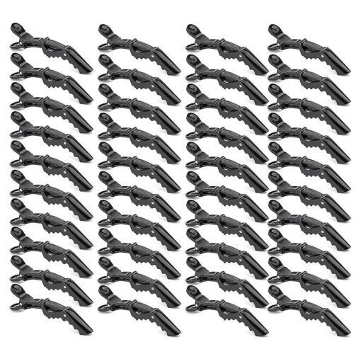 Foraineam 40 Pcs Alligator Hair Clips - Professional Hair Styling and Sectioning Clips with Nonslip Grip and Wide Teeth