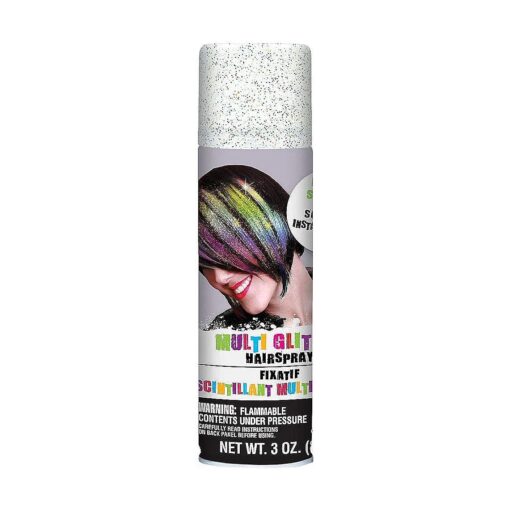 Multicolor Glitter Hair Spray Color - 3 oz, ( 1 Count ) - Instantly Transforms Your Look, Ideal for Parties & Cosplay