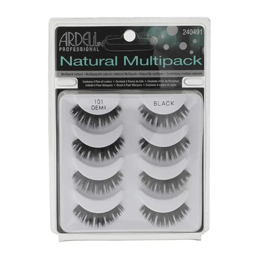 Ardell Natural Multipack Lashes # 101 Black, 4 Pairs x 1 Pack