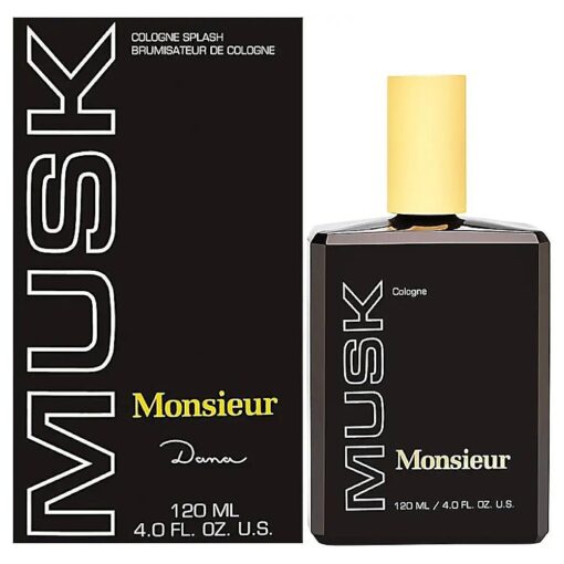 Dana Monsieur musk by dana for men cologne splash 4.0 ounce, 4.0 Ounce