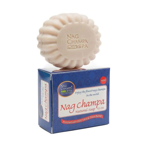 NAG CHAMPA NATURAL SOAP - 6 Bars- 5.2 Oz, ( 150 gms ea, ) BY NAG CHAMPA SPA