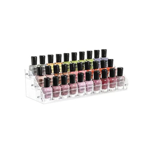 Cq acrylic 3 Layers Nail Polish Organizers And Storage, Clear Nail Polish Display Rack and Suitable for Sunglasses Holder and Sunglass Display