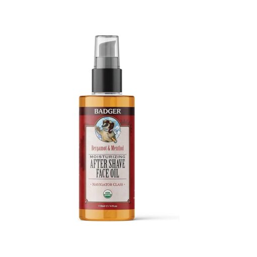 Natural After Shave Oil Bergamot Menthol Sunflower Baobab Oils USDA Organic Cruelty Free