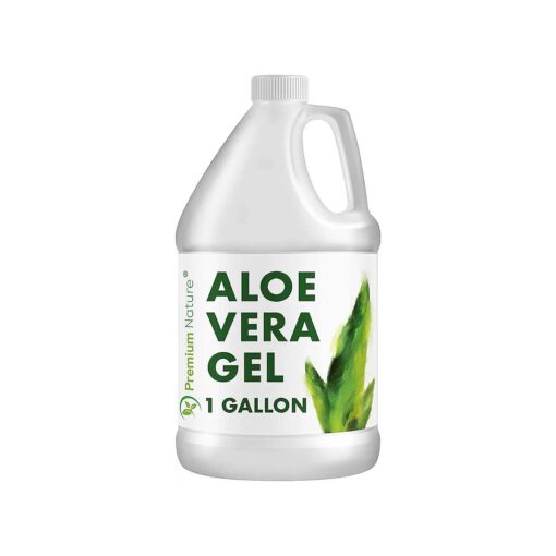 Premium Nature Pure Aloe Vera Gel For Face & Dry Skin, Sunburn Relief, Aloe Vera Gel for Skin Moisturizer Aloe Vera Gel from Aloe Vera Plant Aloe Vera Gel for Hair Aloe Gel 1 Gallon