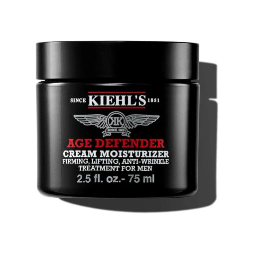 Kiehl 's Age Defender Face Cream Moisturizer, Firming & Lifting Anti-Aging Treatment for Men, Gently Exfoliates, Minimizes Look of Fine Lines and Wrinkles, with Capryloyl Salicylic Acid & Caffeine