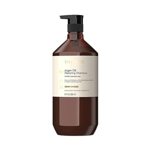 Theorie Argan Oil Restoring Shampoo - Rejuvenate & Moisturize - Sulfate Free - Suited for All Hair Types - Safe for Color & Keratin Treated Hair, Pump Bottle 800mL .