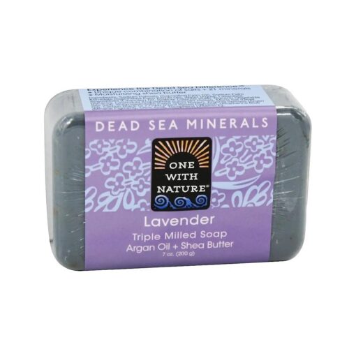 One With Nature Dead Sea Mineral Soap, Lavender, 7-Ounces ( Pack of 6 )