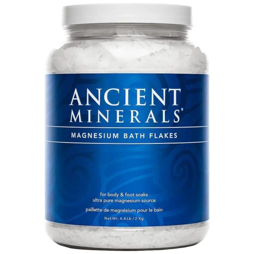 Ancient Minerals Magnesium Bath Flakes - Bathing Alternative to Epsom Salt - Soak in Natural Salts - High-Absorption Efficiency for Relaxation, Wellness & Muscle Relief ( 4 .4 lb )