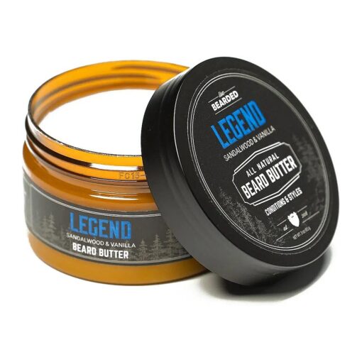 Live Bearded : Beard Butter, Made in USA - Legend, 3oz - Beard Leave in Conditioner Beard Care, All-Natural Beard Softener with Shea Butter