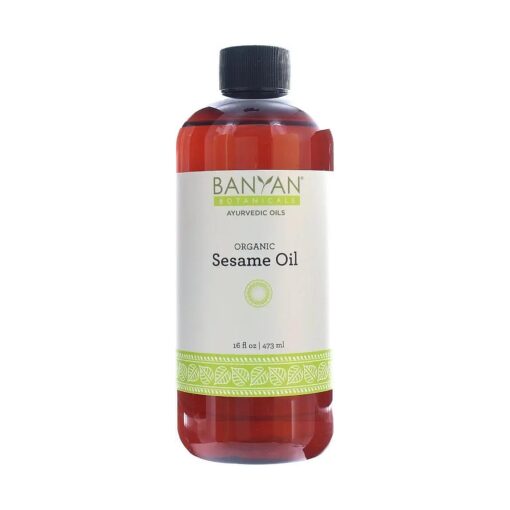 Banyan Botanicals Sesame Oil - Organic & Unrefined Ayurvedic Oil for Skin, Hair, Oil Pulling & More - Multiple Sizes - 16oz, - Non GMO Sustainably Sourced Vegan