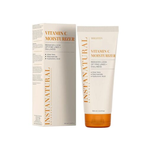 InstaNatural Vitamin C Moisturizer Face Moisturizing Cream, Brightens and Reduces the Look of Fine Lines and Wrinkles, with Hyaluronic Acid, Aloe Vera and Niacinamide, 3.4 FL Oz