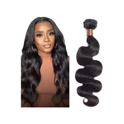 Malaysian Virgin Hair Body Wave One Bundle 100 % Unprocessed Human Hair Extention Weave Wefts Nature Black Color ( 22 )