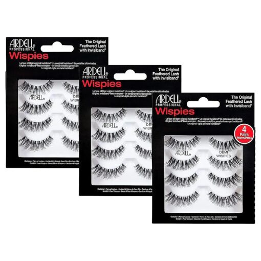 ARDELL Professional Natural Multipack - Demi Wispies Black by Ardell, Pack of 3