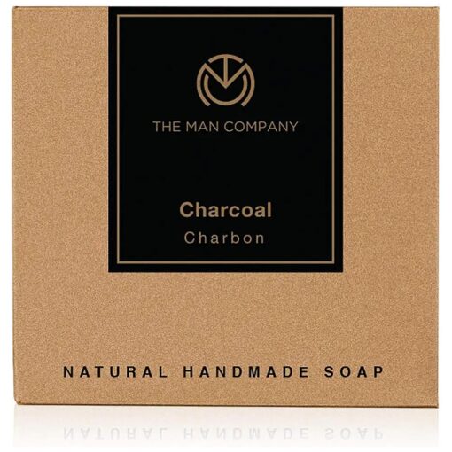 The Man Company Charcoal Soap ( 125 gm ) - 100 % Natural, Removes Blackheads