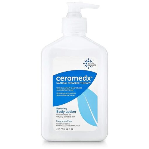 CERAMEDX - Restoring Body Lotion | Natural Ceramide Lotion for Dry, Sensitive Skin | Cruelty Free, Vegan & Fragrance Free | 12 fl oz