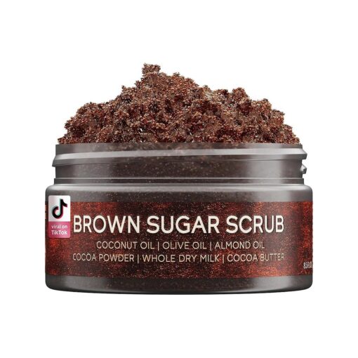 Brown Sugar Scrub | Body Sugar Scrubs for Women for Silky Smooth Skin | Brown Sugar Cellulite Scrub Body Wash & Body Exfoliat | Soffee Scrub for Cellulite