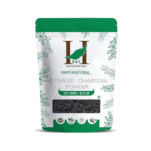 H & C Herbal Ingredients Expert Natural Activated Charcoal Powder 227gm For Detoxifies Your Skin