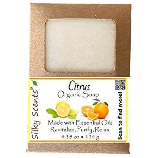 Citrus Soap Bar - 100 % All Natural and Organic Infused with Essential Oil - 1 Soap Bar