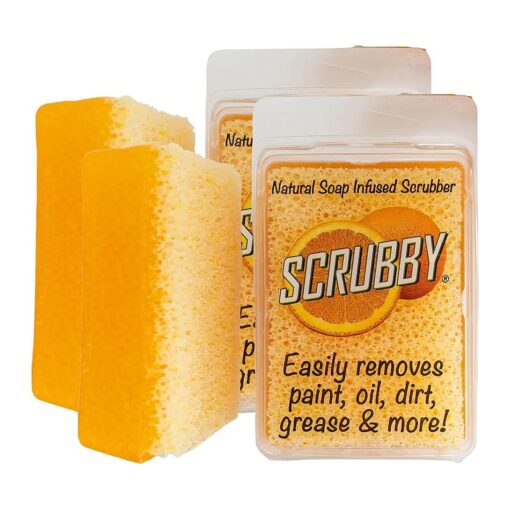 SCRUBBY SOAP LLC Scrubby Soap Citrus Cleaner 2 Bar Pack, Orange