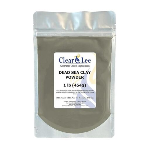 Dead Sea Clay Cosmetic Grade Powder - 100 % Pure Natural Powder - Great For Skin Detox, Rejuvenation, and More - Heal Damaged Skin - DIY Clay Face Mask ( 1 LB )