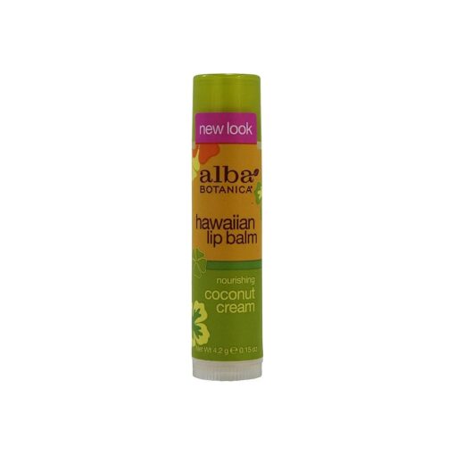 Alba Botanica : Natural Hawaiian Coconut Cream Lip Balm, 0.15 oz ( 2 pack )