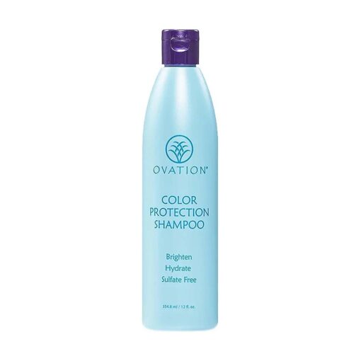 Ovation Hair Color Protection Shampoo - For Lasting Hair Color - 12 oz - Helps Brightens and Hydrates Colored Hair - For Color-Treated Hair - With Rice Bran, Avocado, Passionfruit Seed Oils