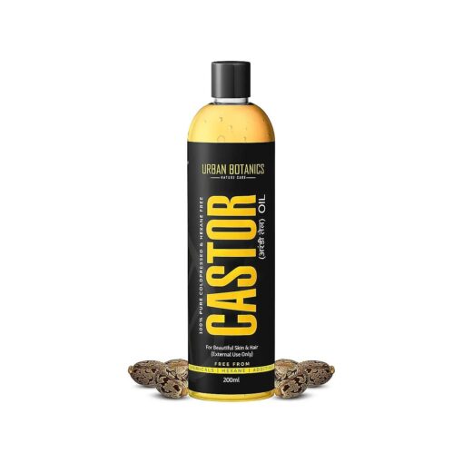 UrbanBotanics ( r ) Pure Cold Pressed Castor Oil for Hair and Skin, 200ml