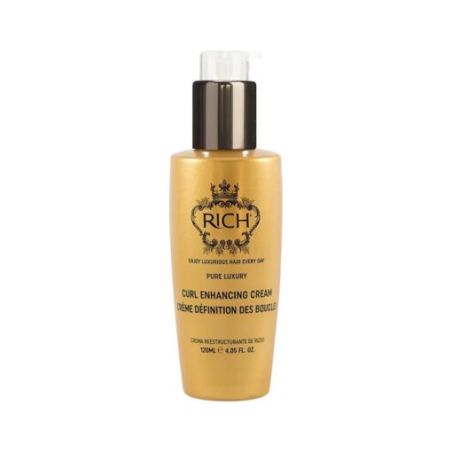 RICH Pure Luxury Curl Defining Cream for Curly & Wavy Hair - Controls Frizz and Add Natural Bounces - Enrich with Argan Oil, Coconut Oil & Hydrolyzed Wheat Protein - 4.05 Oz .