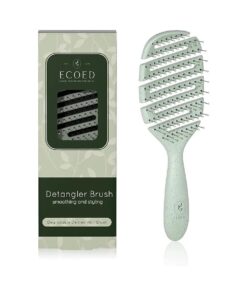 Degradable Vented Hair brush, Detangling Brush, Detangler Brush for Curly, Thick, and Straight Hair, Dry and Wet Detangling Quickly Detangles and Smooths hair, Hair Brush for Women and Men