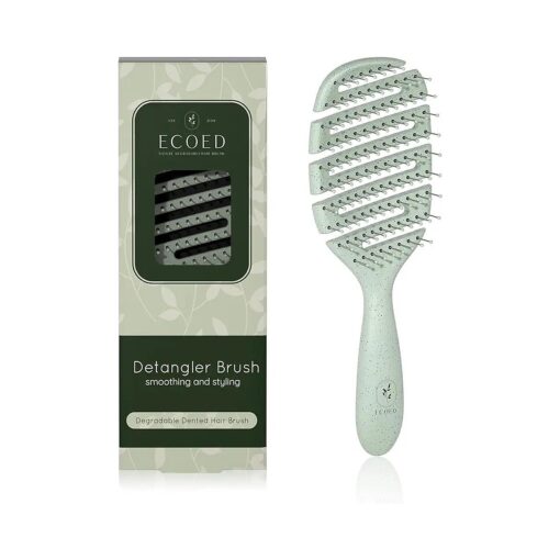 Degradable Vented Hair brush, Detangling Brush, Detangler Brush for Curly, Thick, and Straight Hair, Dry and Wet Detangling Quickly Detangles and Smooths hair, Hair Brush for Women and Men