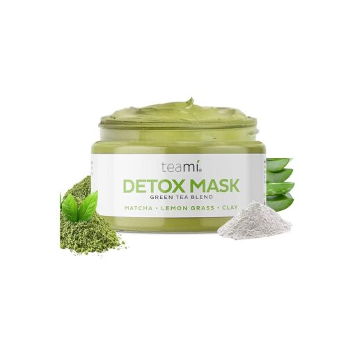 Teami Detox Face Mask for Hydraiting, Moisturizing & Purifying, Blackhead Remover Green Tea Deep Cleanse Mask reduces Acne & oil, Pore Minimizer Clay Mask for All Skin Types, Stick Mask Alternative