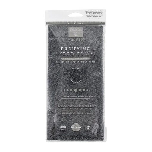 Earth Therapeutics Purifying Exfoliating Hydro Towel - Black with Charcoal