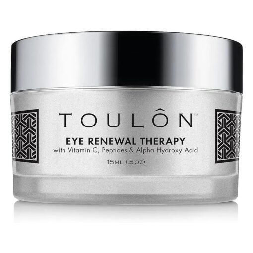 TOULON Eye Cream for Dark Circles, Puffiness and Wrinkles, Reduces Fine Lines with Vitamin C, Peptides & Alpha Hydroxy Acid, Minimizes Crows Feet, Puffy Eyes and Bags