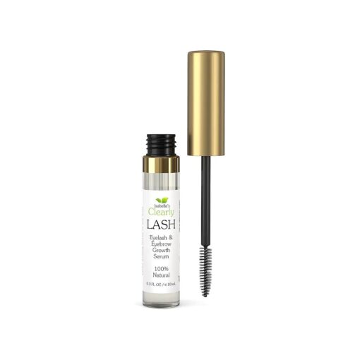 Clearly LASH, Natural Eyelash Growth Serum for Longer, Fuller Enhanced Lashes and Brows with Castor Oil + Vitamin E | Irritation Free and Paraben Free