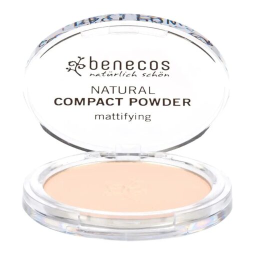 Natural Compact Powder ( Porcelain ) for Fair to Medium Skin Tone, Flawless Matte Finish - Face Powder Makeup