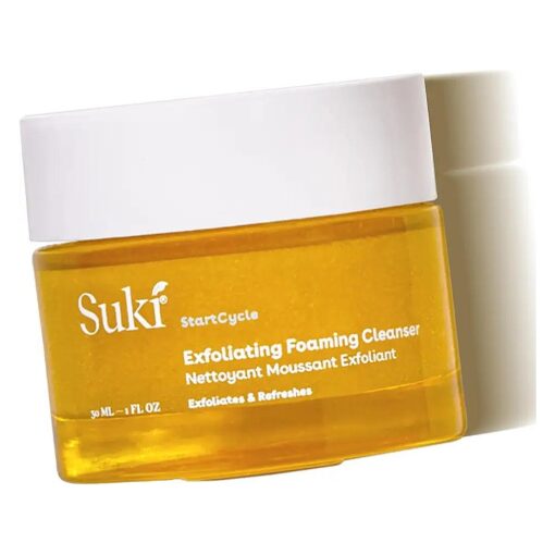 Face Scrub Exfoliating Face Wash - Suki Skincare Exfoliate Foaming Cleanser Natural Face Wash, Deep Pore Cleaner Microdermabrasion Facial Scrub, Colloidal Oat & Raw Sugar Scrub Face Exfoliator - 1 oz .