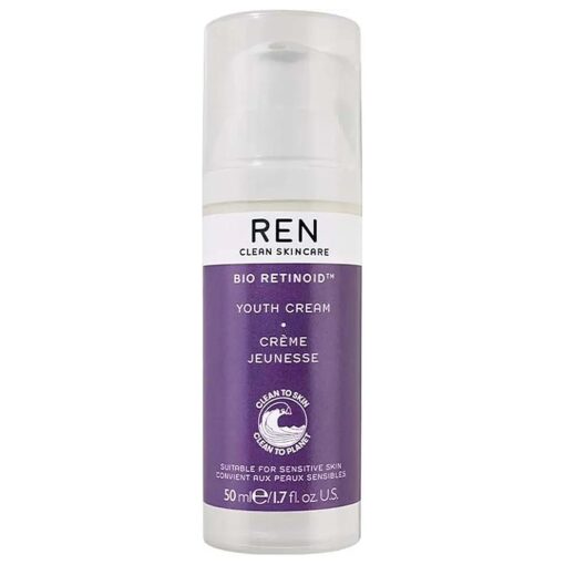 REN Clean Skincare - Bio Retinoid Youth Cream - Natural, Irritation-Free Face and Neck Cream for Sensitive Skin, Vegan and Cruelty Free - Reduces Fine Lines And Wrinkles, 1.7 Fl Oz