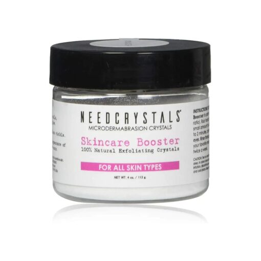 NeedCrystals Microdermabrasion Crystals DIY Facial Scrub, Natural Face Exfoliator for Dull or Dry Skin Improves Scars, Blackheads, Pore Size, Wrinkles, Blemishes & Skin Texture 4 oz, / 113 gr .