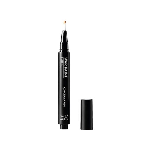 War Paint For Men Lightweight Liquid Concealer Pen - Covers Dark Circles & Blemishes - Vegan Friendly & Cruelty-Free - Natural Looking Makeup For Men - Dark Shade - 3ml