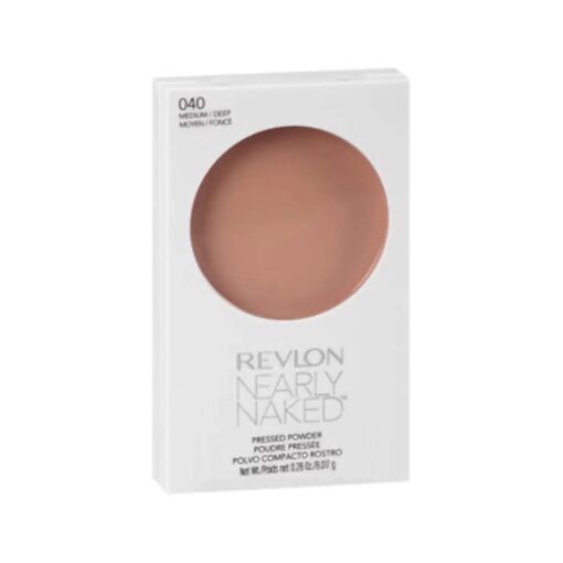 Revlon Nearly Naked Pressed Powder, Medium Deep/040, 0.28 Ounce