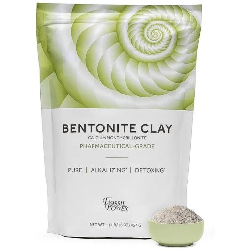 Calcium Bentonite Clay Food Grade Powder 1lb - Natural, Edible Clay | Use in Toothpaste & More | Heavy Metal Detox & Cleansing | Hair & Facial Mask | Indian Healing Clay Powder