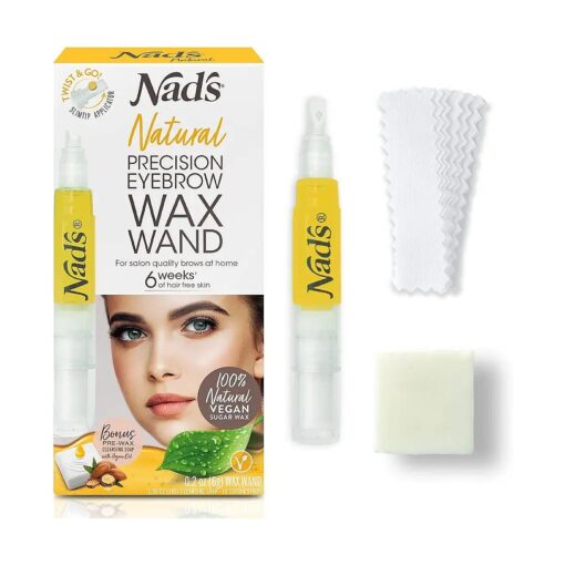 Nad 's Eyebrow Shaper Wax Kit - Natural All Skin Types - Eyebrow Facial Hair Removal For Women