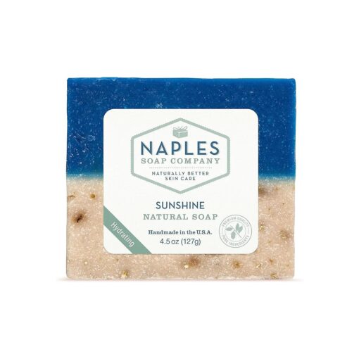 Naples Soap Company Natural Shea Butter and Olive Oil Soap Bar - Antioxidant-Rich Soap Bar Naturally Moisturizes for Smooth, Supple Skin - No Harmful Ingredients -Sunshine, 4.5 oz