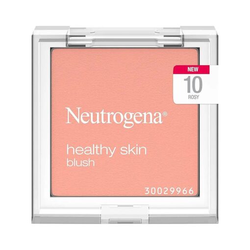 Neutrogena Healthy Skin Powder Blush Makeup Palette, Illuminating Pigmented Blush with Vitamin C and Botanical Conditioners for Blendable, Buildable Application, 10 Rosy, .19 oz