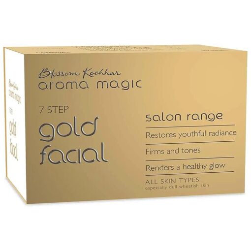 Gold Facial Kit | Multi Use | 7 in 1 Natural Face Set for Women | with Marigold & Rose Extract | Cleansing & Moisturizing Skincare Kit